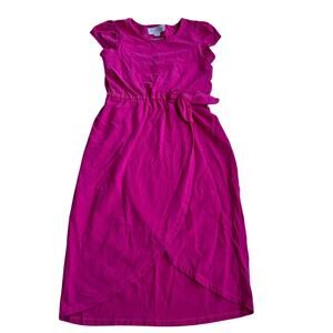 Mabel + Honey Pink Short Sleeve Wrap Dress - Size 7